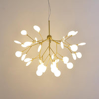 Acrylic Branching Ceiling Chandelier Modern LED Gold Pendant - Rebooters