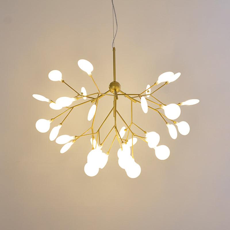 Acrylic Branching Ceiling Chandelier Modern LED Gold Pendant - Rebooters