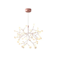 Acrylic Tree Branch Hanging Pendant Light Simple LED Ceiling Chandelier in Rose Gold - Rebooters