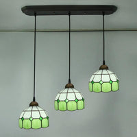 3 Heads Dining Room Cluster Pendant Victorian Green Light - Rebooters