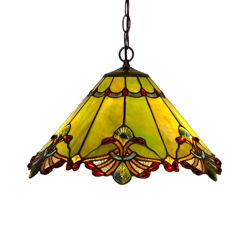 2-Light Chandelier Lamp Mission Hand Rolled Art Glass Pendant - Rebooters