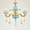 Shallow Bowl Living Room Chandelier Amber Crystal Modern Ceramics Pendant Light Kit in Gold - Rebooters