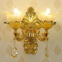 Petal Living Room Hanging Chandelier Amber Textured Glass - Rebooters