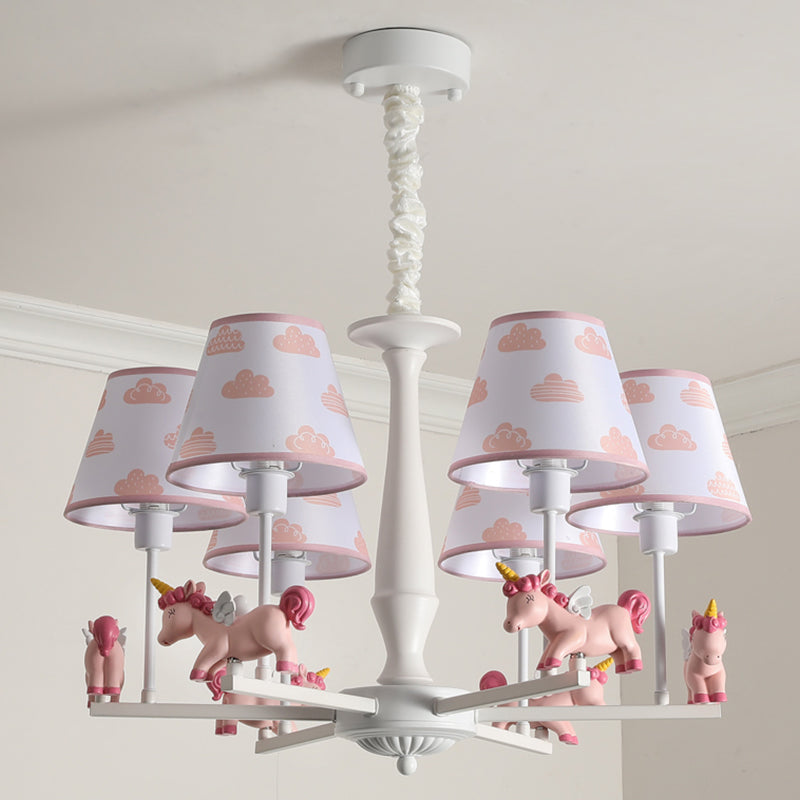 Unicorn Resin Suspension Lighting Cartoon Pink Chandelier - Rebooters