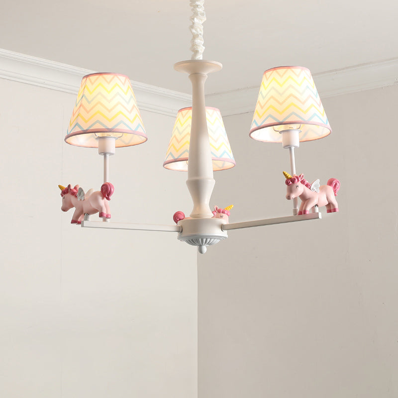 Unicorn Resin Suspension Lighting Cartoon Pink Chandelier - Rebooters