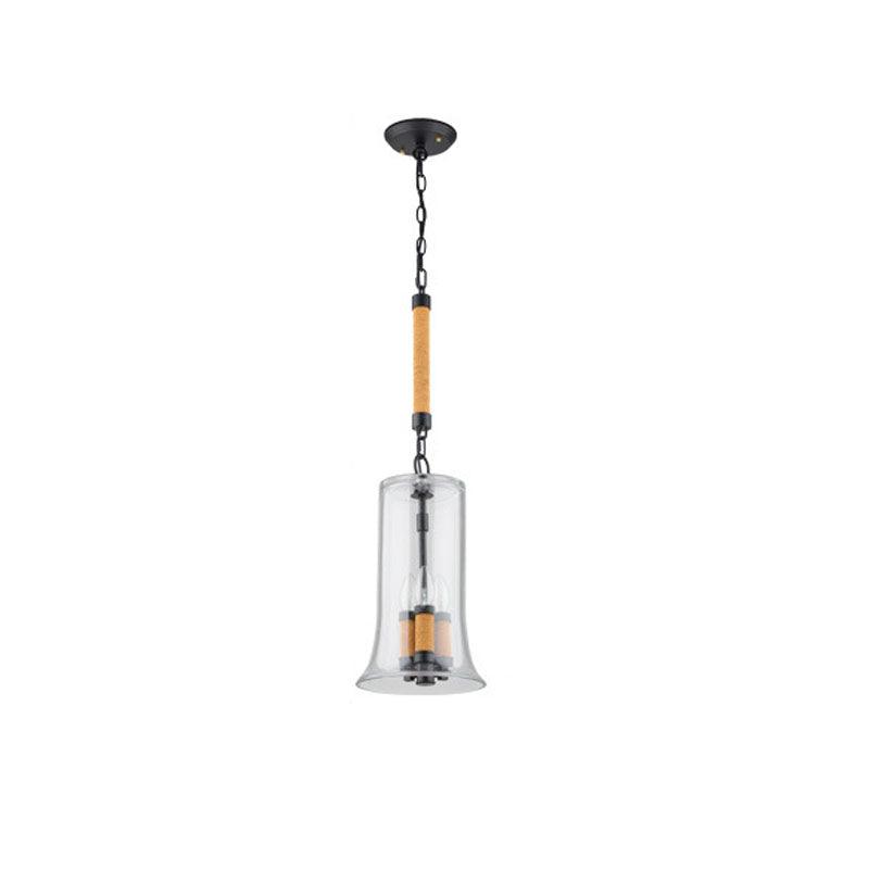 Bell Chandelier Light Traditional Clear Glass 3 Lights Ceiling - Rebooters