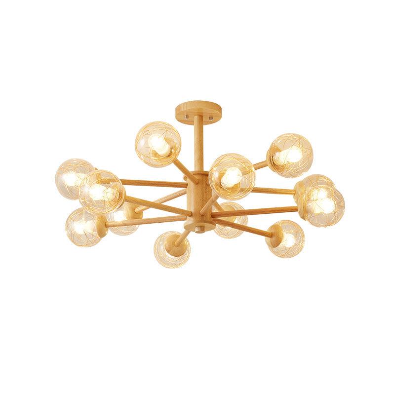 Beige 2-Tier Radial Light Fixture Nordic LED Chandelier - Rebooters