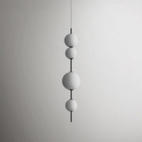 Ball Dining Room Pendulum Light Cream Glass LED Modernity Chandelier - Rebooters