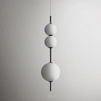 Ball Dining Room Pendulum Light Cream Glass LED Modernity Chandelier - Rebooters