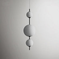 Ball Dining Room Pendulum Light Cream Glass LED Modernity Chandelier - Rebooters