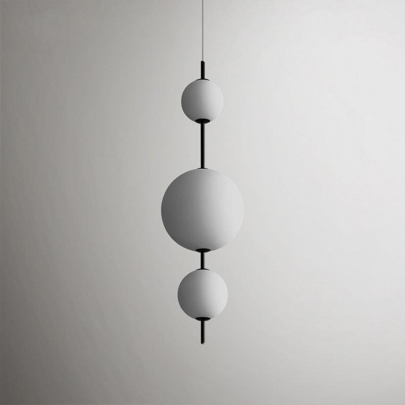 Ball Dining Room Pendulum Light Cream Glass LED Modernity Chandelier - Rebooters