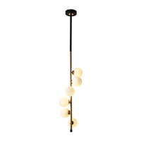6 Heads Bedroom Pendant Chandelier Simple Gold Hanging Light - Rebooters
