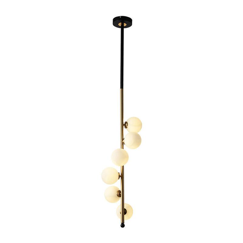 6 Heads Bedroom Pendant Chandelier Simple Gold Hanging Light - Rebooters