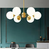 Radial Hanging Chandelier Nordic Metal Living Room Lamp Brass - Rebooters