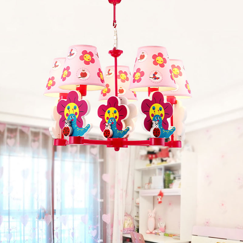 Kids Blossom Bug Chandelier Five-Light Metal Hanging Light - Rebooters