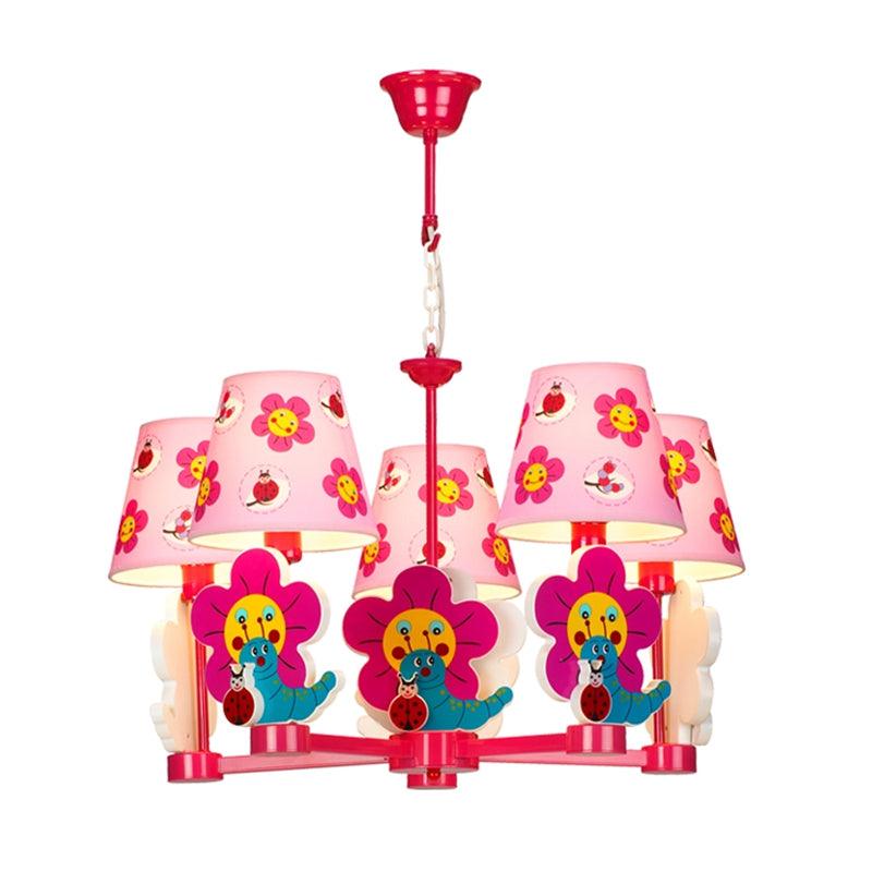 Kids Blossom Bug Chandelier Five-Light Metal Hanging Light - Rebooters