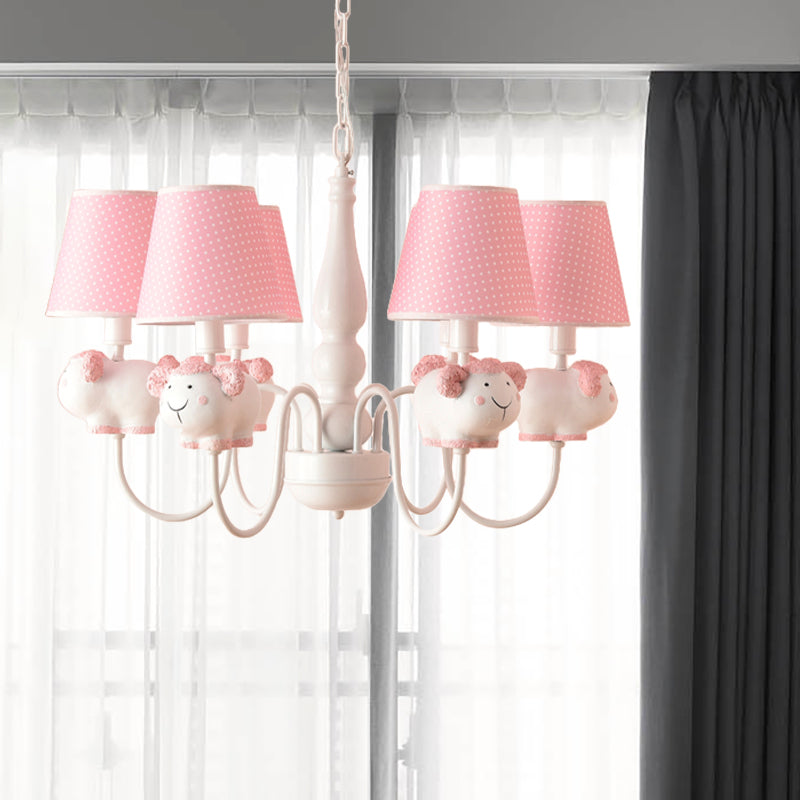 Resin Animal Pendant Light with Tapered Shade 6 Lights - Rebooters