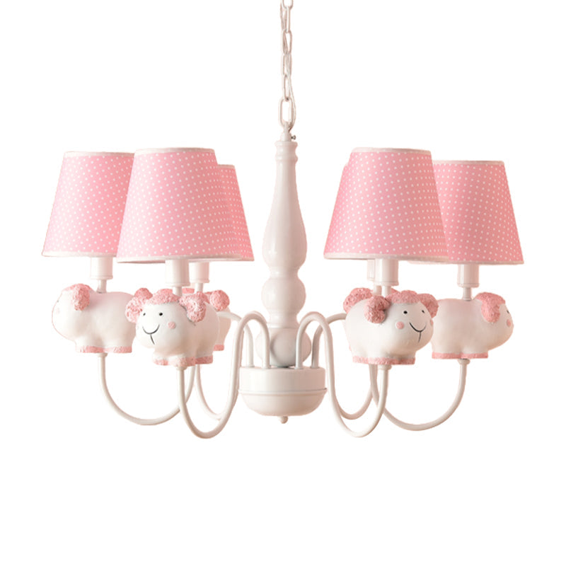 Resin Animal Pendant Light with Tapered Shade 6 Lights - Rebooters