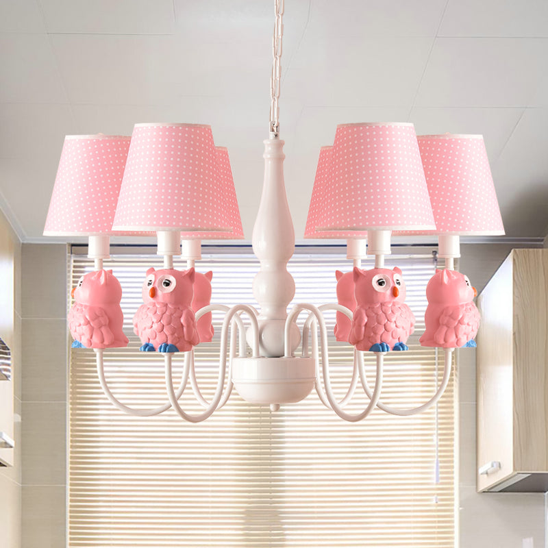 Resin Animal Pendant Light with Tapered Shade 6 Lights - Rebooters