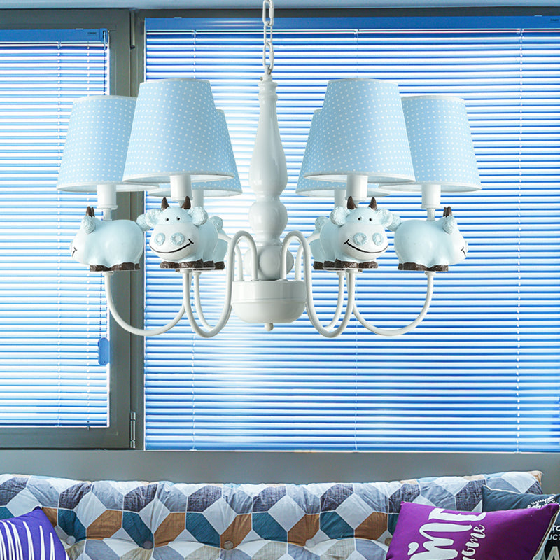 Resin Animal Pendant Light with Tapered Shade 6 Lights - Rebooters
