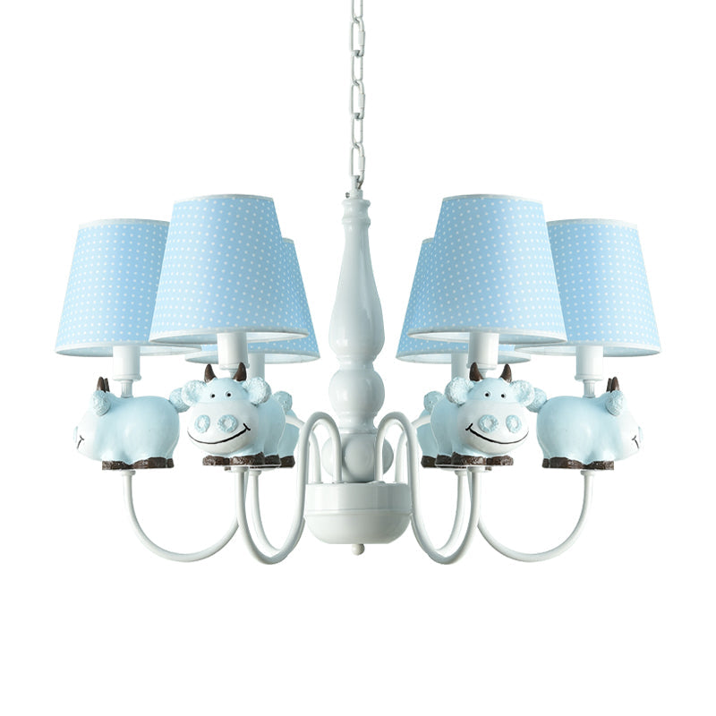 Resin Animal Pendant Light with Tapered Shade 6 Lights - Rebooters