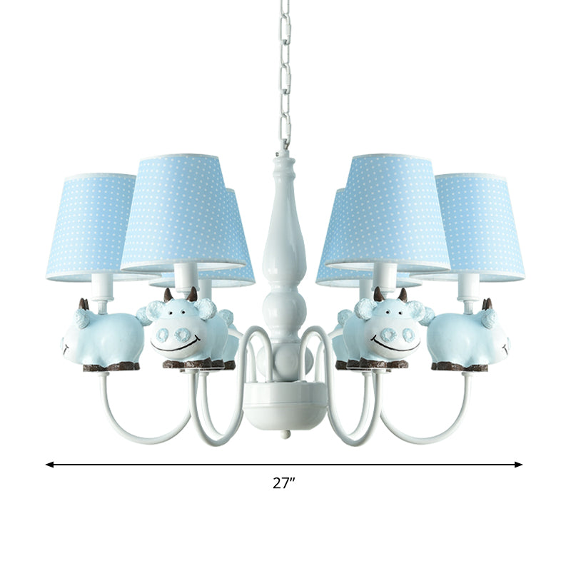 Resin Animal Pendant Light with Tapered Shade 6 Lights - Rebooters