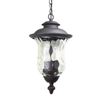 3-Light Pendant Light with Dimpled Glass Shade Dark Gray - Rebooters