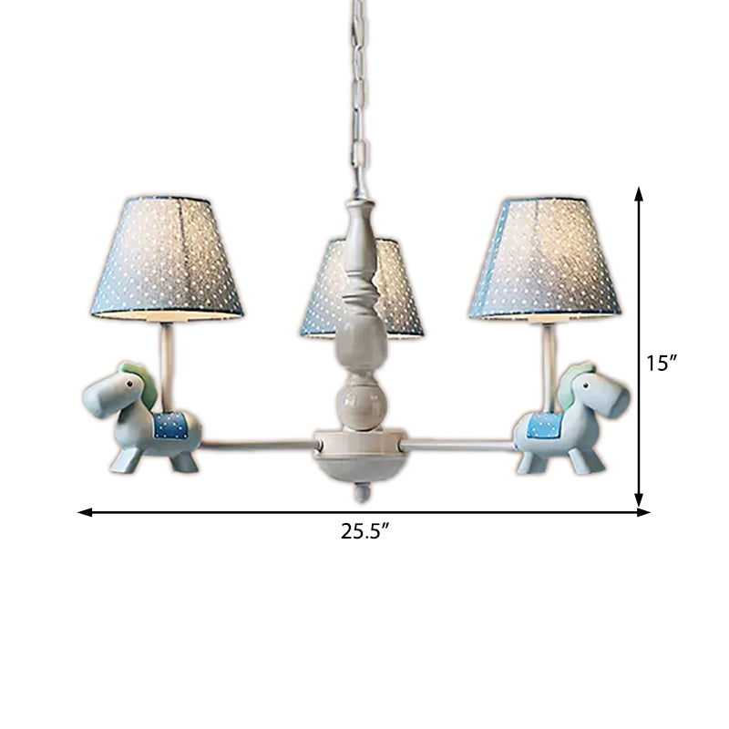 Kids Lovely Pony Chandelier Metal Hanging Light for Kindergarten - Rebooters