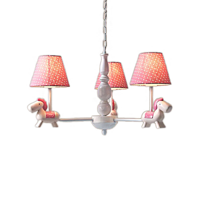Kids Lovely Pony Chandelier Metal Hanging Light for Kindergarten - Rebooters