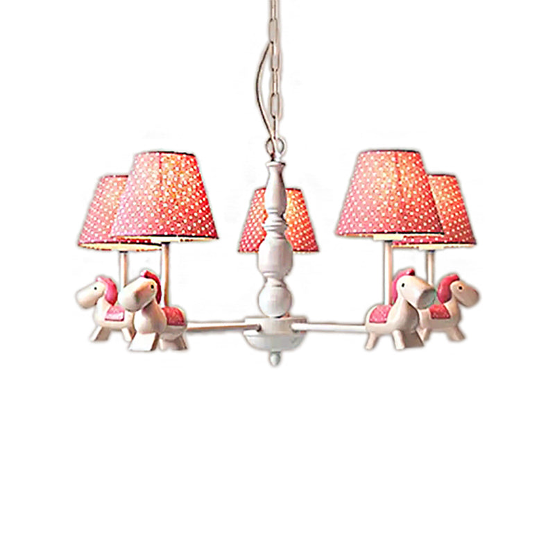 Kids Lovely Pony Chandelier Metal Hanging Light for Kindergarten - Rebooters