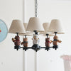 Nordic Style Chandelier with Pet Cat 5 Lights Metal Hanging Light - Rebooters