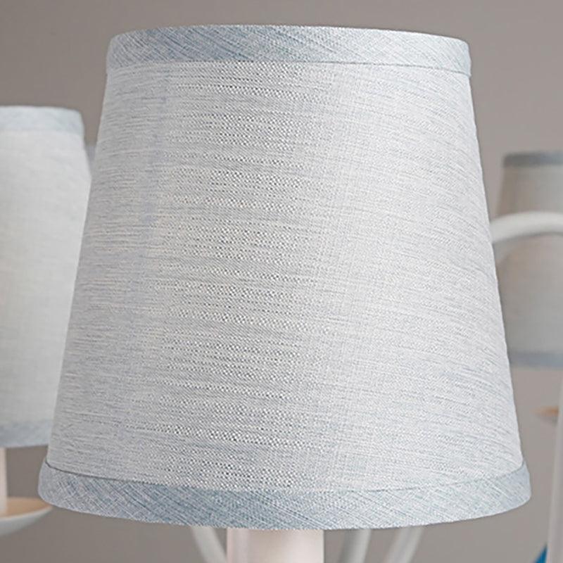 Contemporary Dolphin Hanging Light Fabric Shade Metal Chandelier - Rebooters