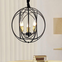 14"/19" Wide Black 3/6-Light Pendant Lighting Fixture - Rebooters