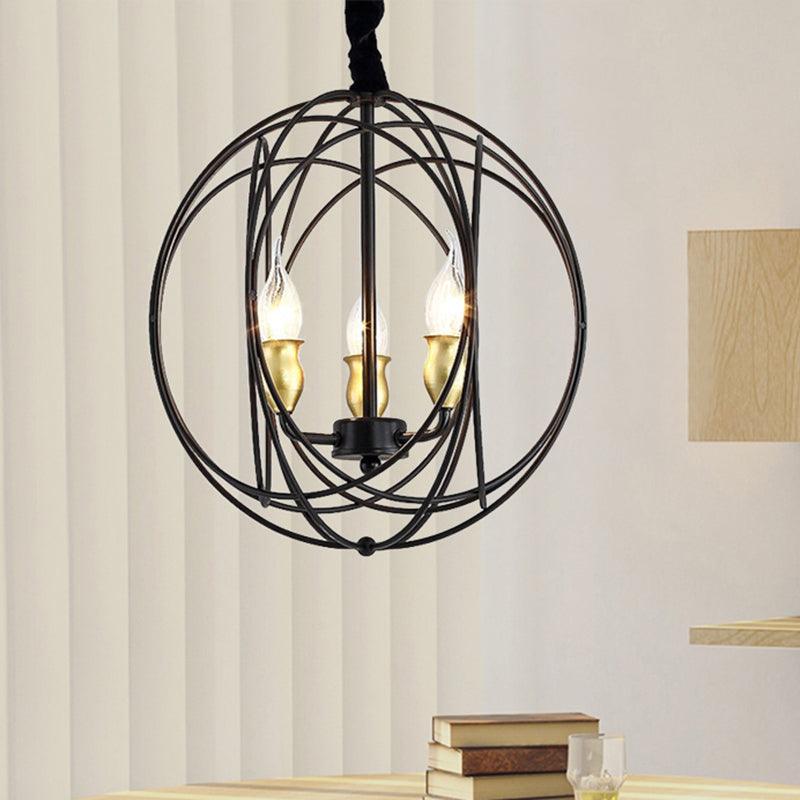14"/19" Wide Black 3/6-Light Pendant Lighting Fixture - Rebooters