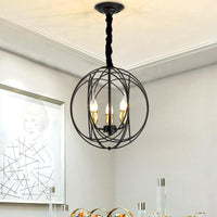 14"/19" Wide Black 3/6-Light Pendant Lighting Fixture - Rebooters