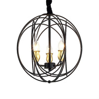 14"/19" Wide Black 3/6-Light Pendant Lighting Fixture - Rebooters