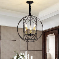 14"/19" Wide Black 3/6-Light Pendant Lighting Fixture - Rebooters