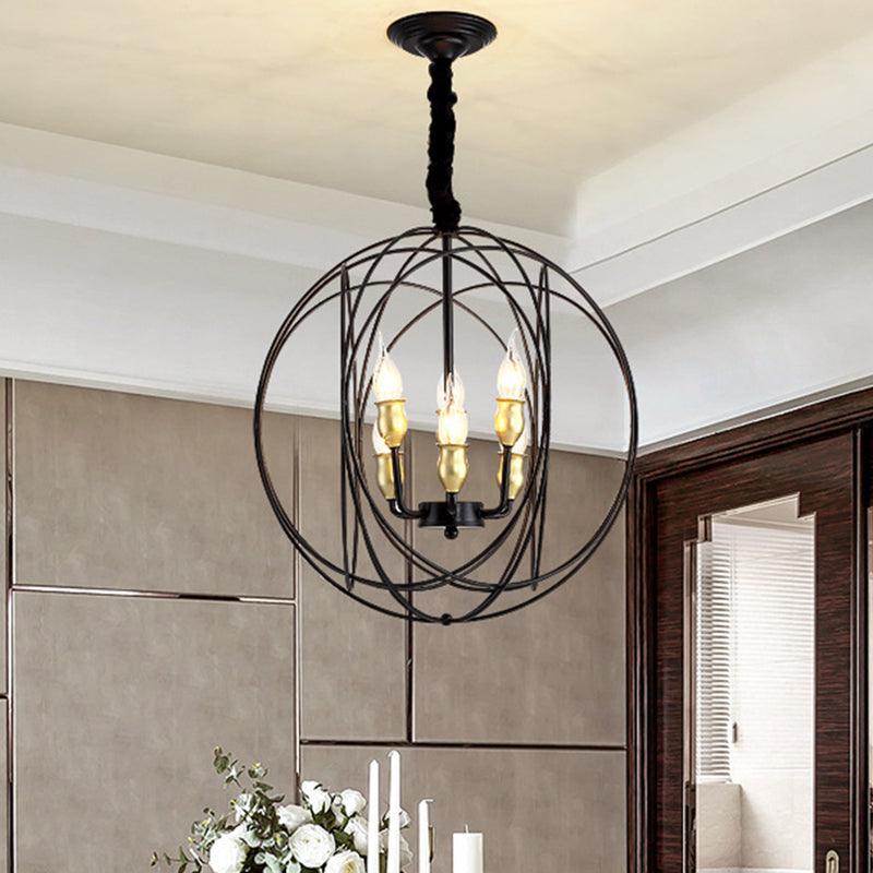 14"/19" Wide Black 3/6-Light Pendant Lighting Fixture - Rebooters