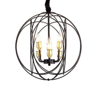 14"/19" Wide Black 3/6-Light Pendant Lighting Fixture - Rebooters