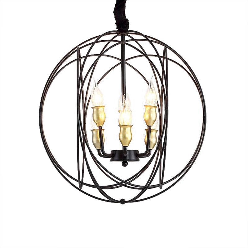 14"/19" Wide Black 3/6-Light Pendant Lighting Fixture - Rebooters