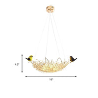 16"/19.5" Wide Nest Metal Art Deco Chandelier Lighting Fixture - Rebooters