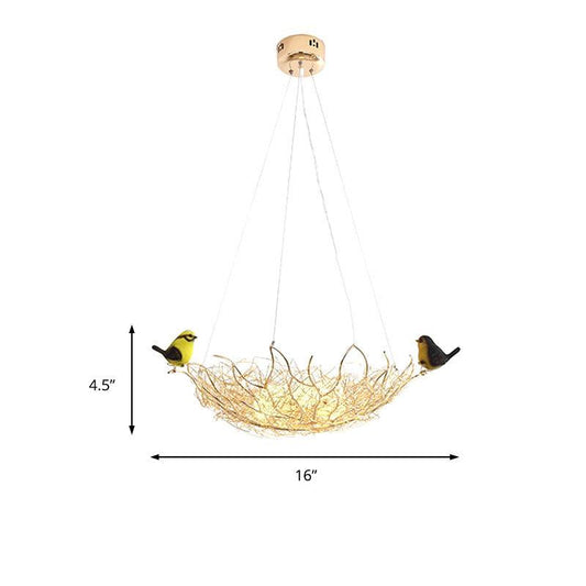 16"/19.5" Wide Nest Metal Art Deco Chandelier Lighting Fixture - Rebooters