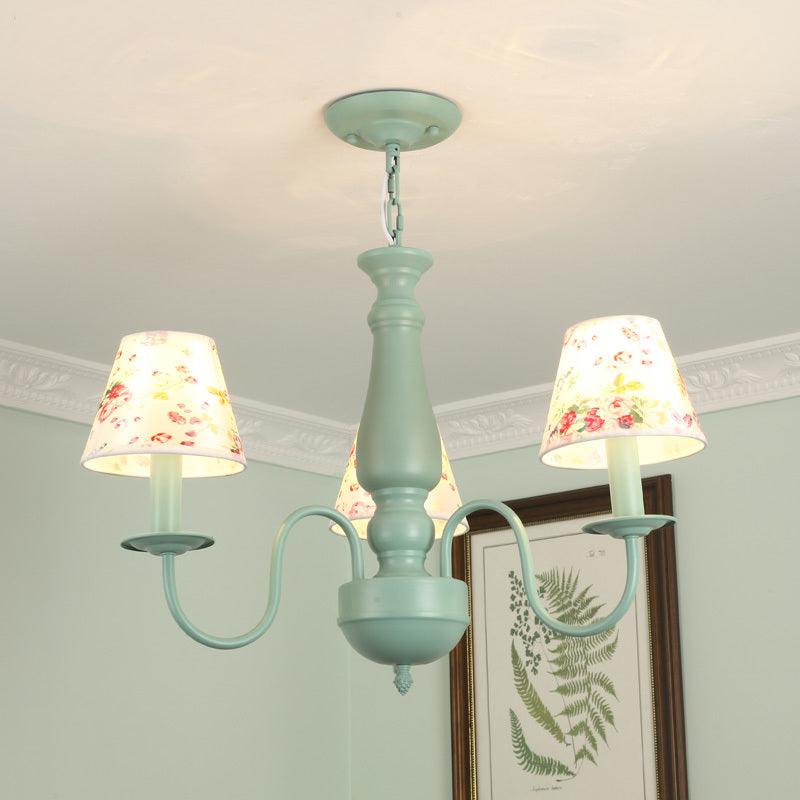 Macaron Colored Tapered Shade Chandelier Nordic Style Light - Rebooters