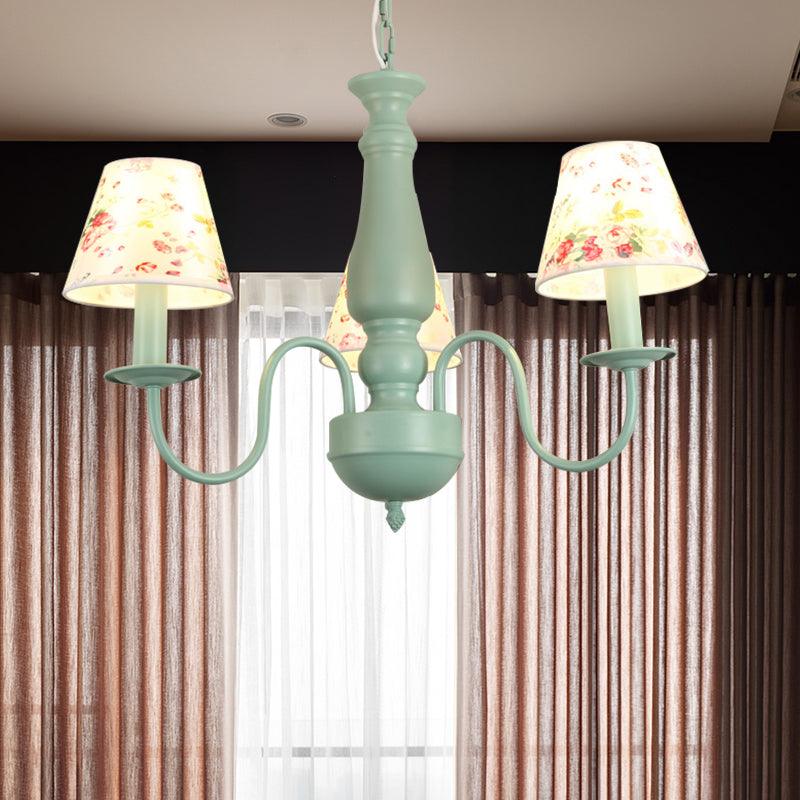Macaron Colored Tapered Shade Chandelier Nordic Style Light - Rebooters