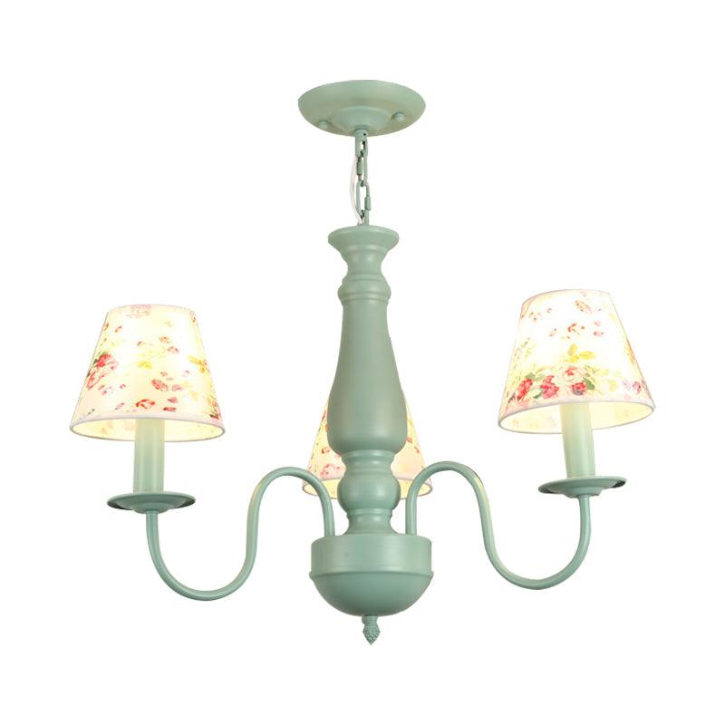 Macaron Colored Tapered Shade Chandelier Nordic Style Light - Rebooters