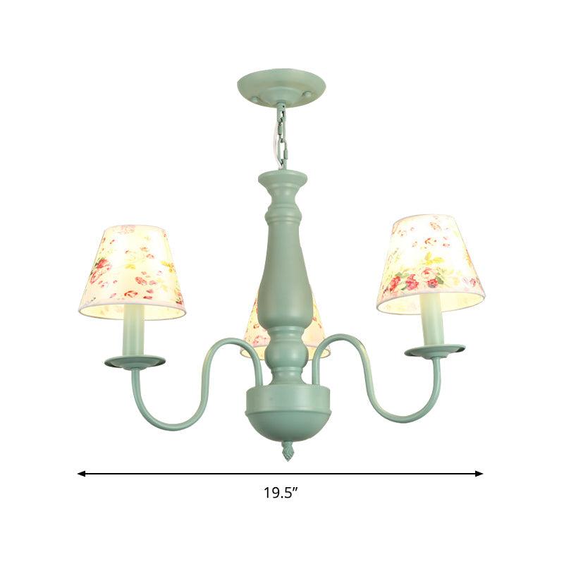 Macaron Colored Tapered Shade Chandelier Nordic Style Light - Rebooters
