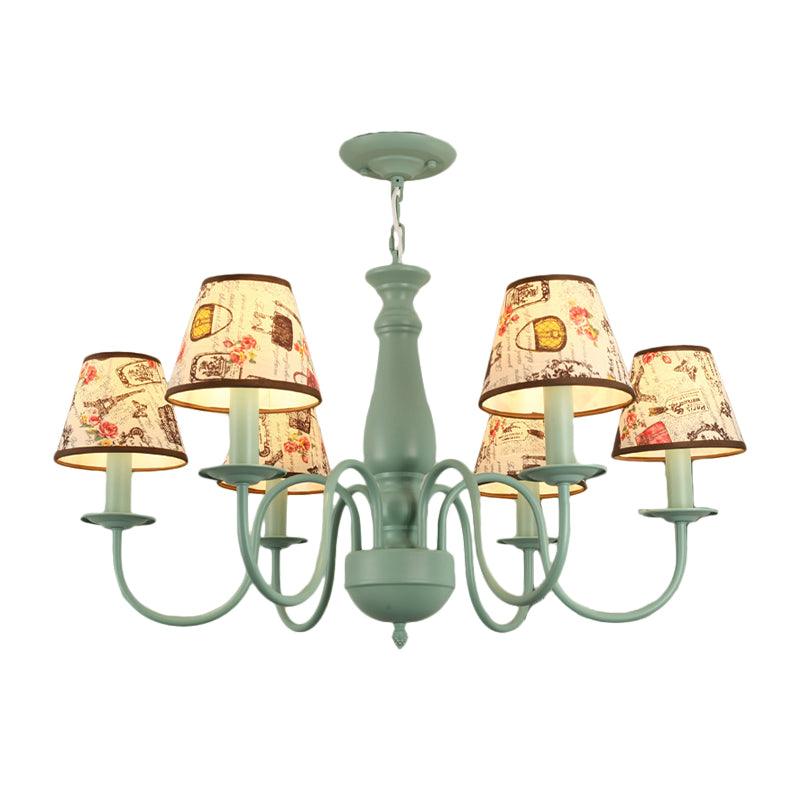 Macaron Colored Tapered Shade Chandelier Nordic Style Light - Rebooters