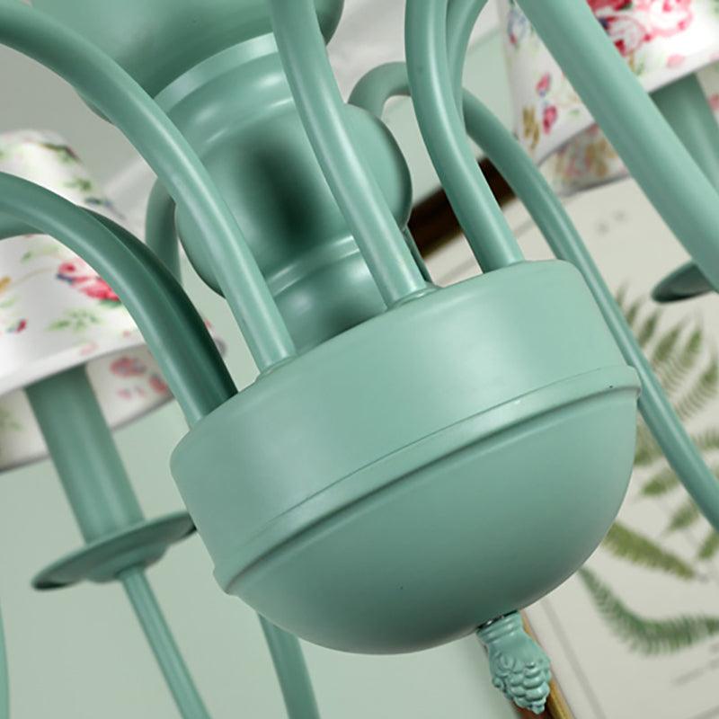 Macaron Colored Tapered Shade Chandelier Nordic Style Light - Rebooters