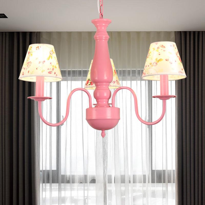 Macaron Colored Tapered Shade Chandelier Nordic Style Light - Rebooters