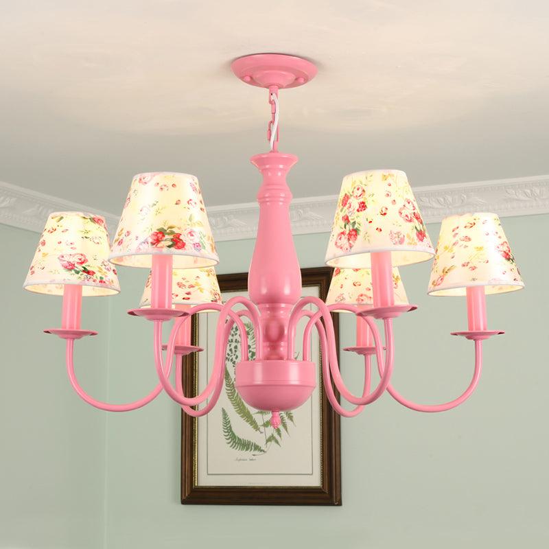 Macaron Colored Tapered Shade Chandelier Nordic Style Light - Rebooters